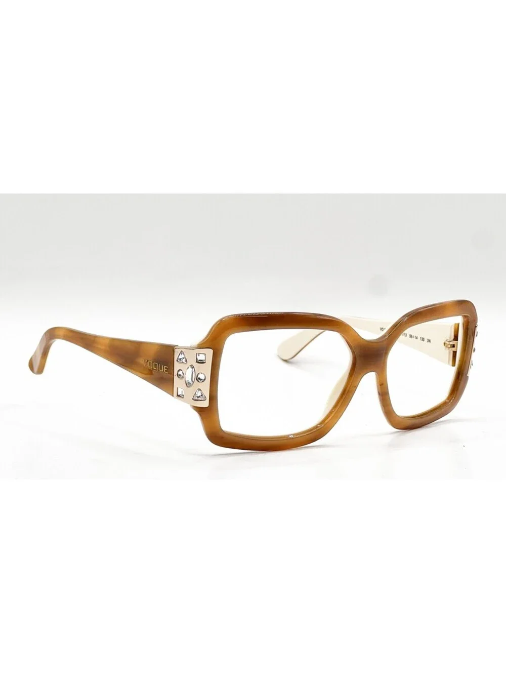 Vogue VO 2563S-B 1601/13 Light Brown/Cream Authentic Eyeglass Frames 56-14